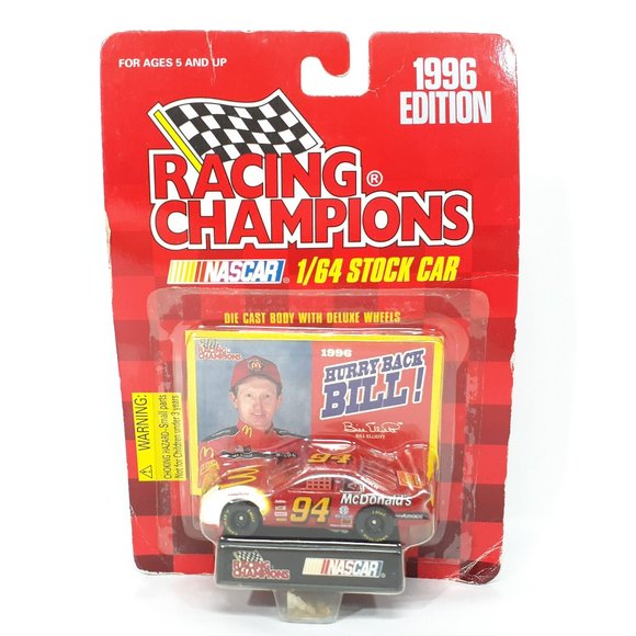 Nascar Other - NASCAR 1996 Racing Champions 1/64 Red 1995 Ford T-Bird-Bill Elliott  #94  N08